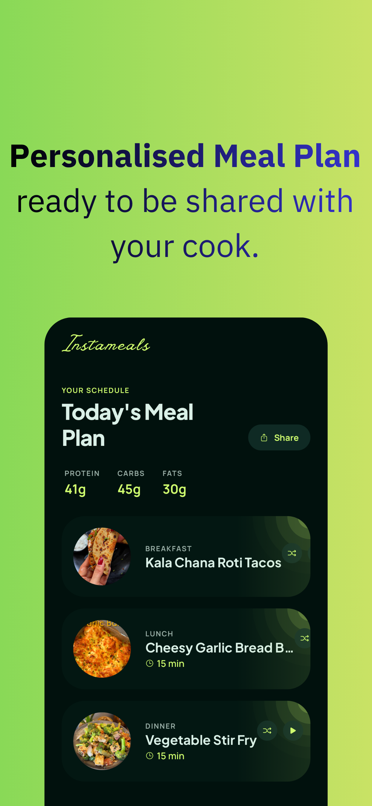 Instameals screenshot 4